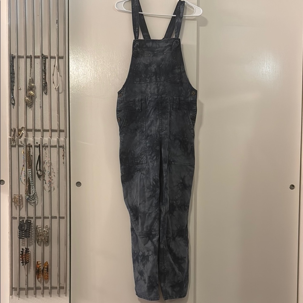 Blue Tie-Dye Women's Overalls